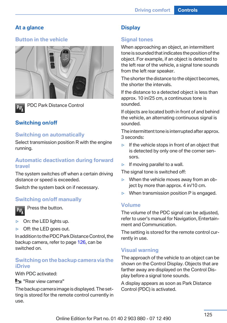 BMW 2013 3 Series User Manual | Page 125 / 242