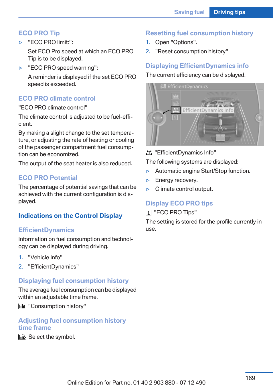 BMW 2013 3 Series User Manual | Page 169 / 242