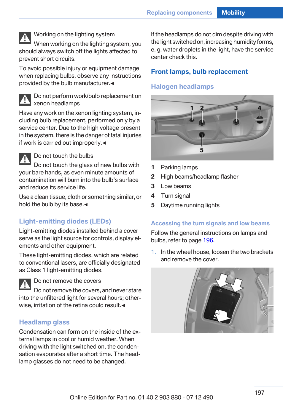 BMW 2013 3 Series User Manual | Page 197 / 242