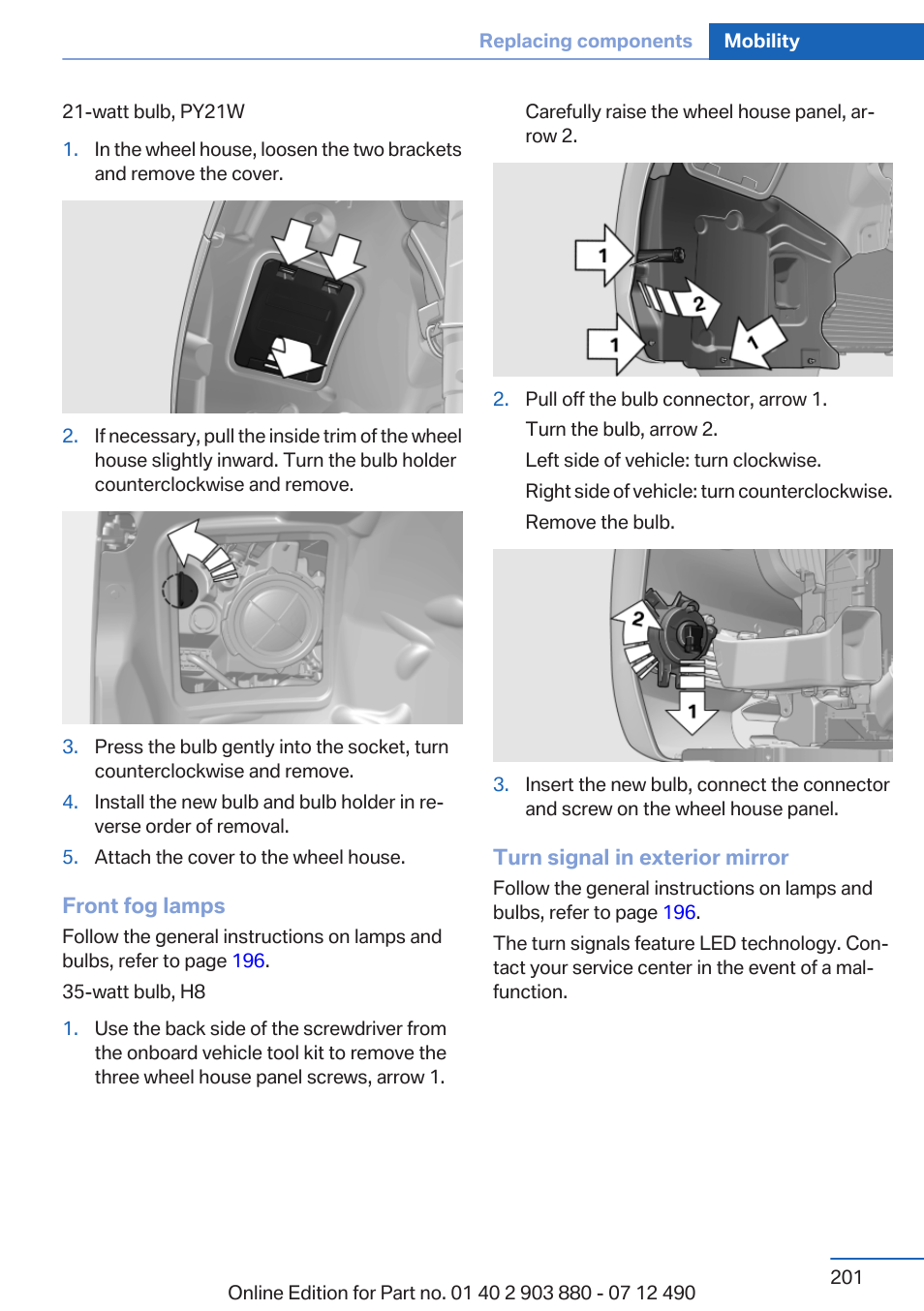 BMW 2013 3 Series User Manual | Page 201 / 242