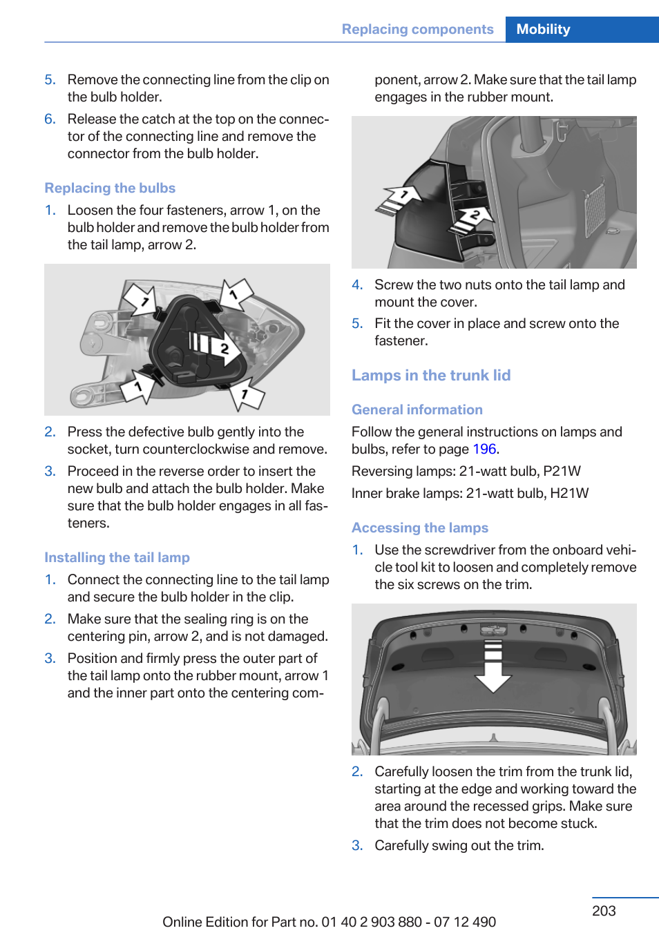 BMW 2013 3 Series User Manual | Page 203 / 242