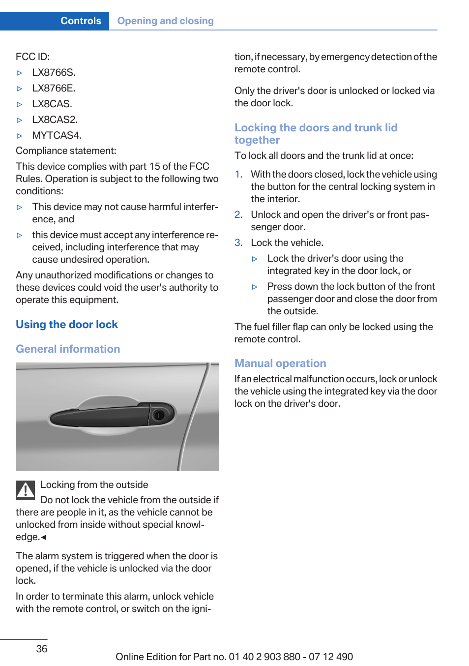 BMW 2013 3 Series User Manual | Page 36 / 242