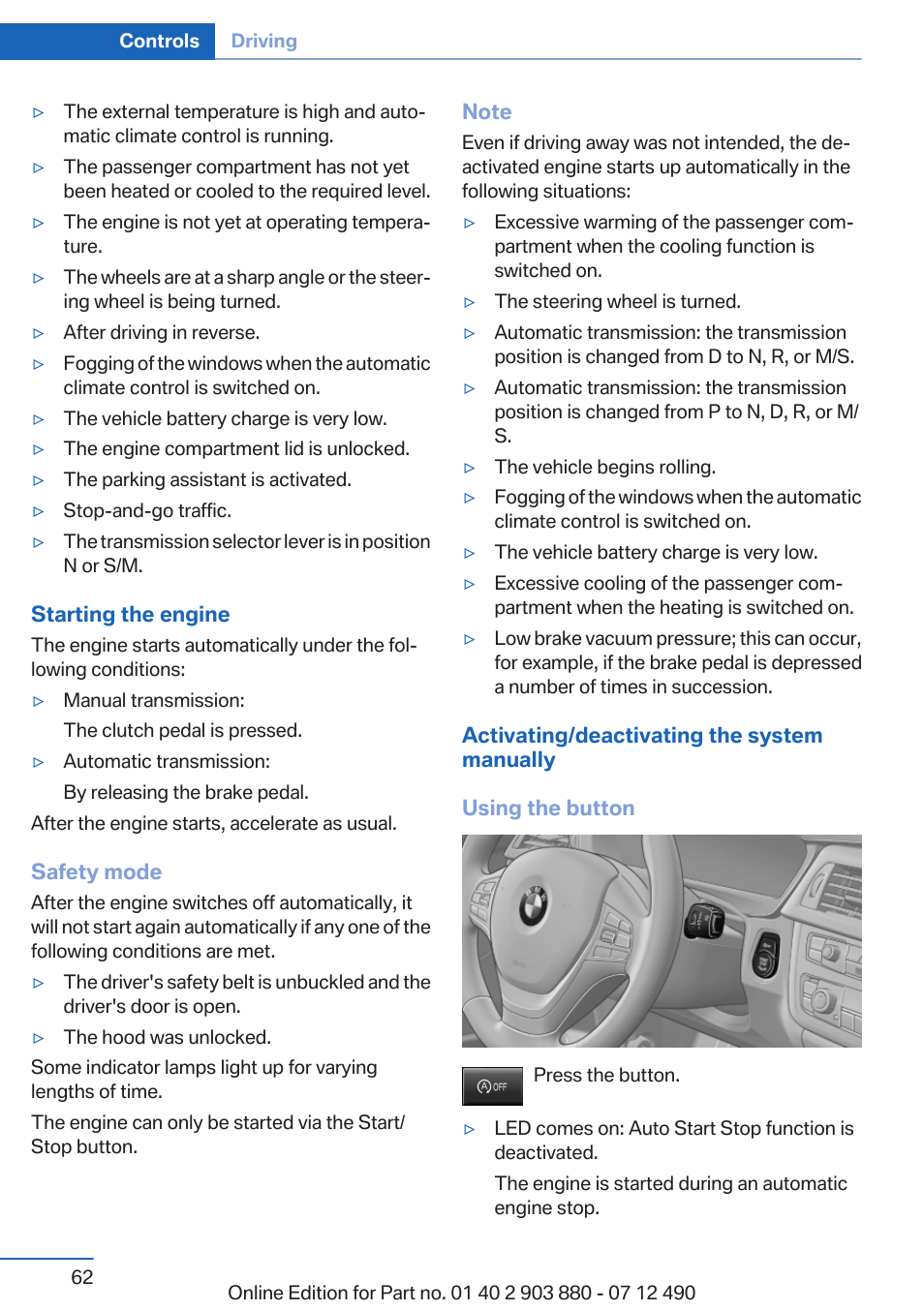 BMW 2013 3 Series User Manual | Page 62 / 242