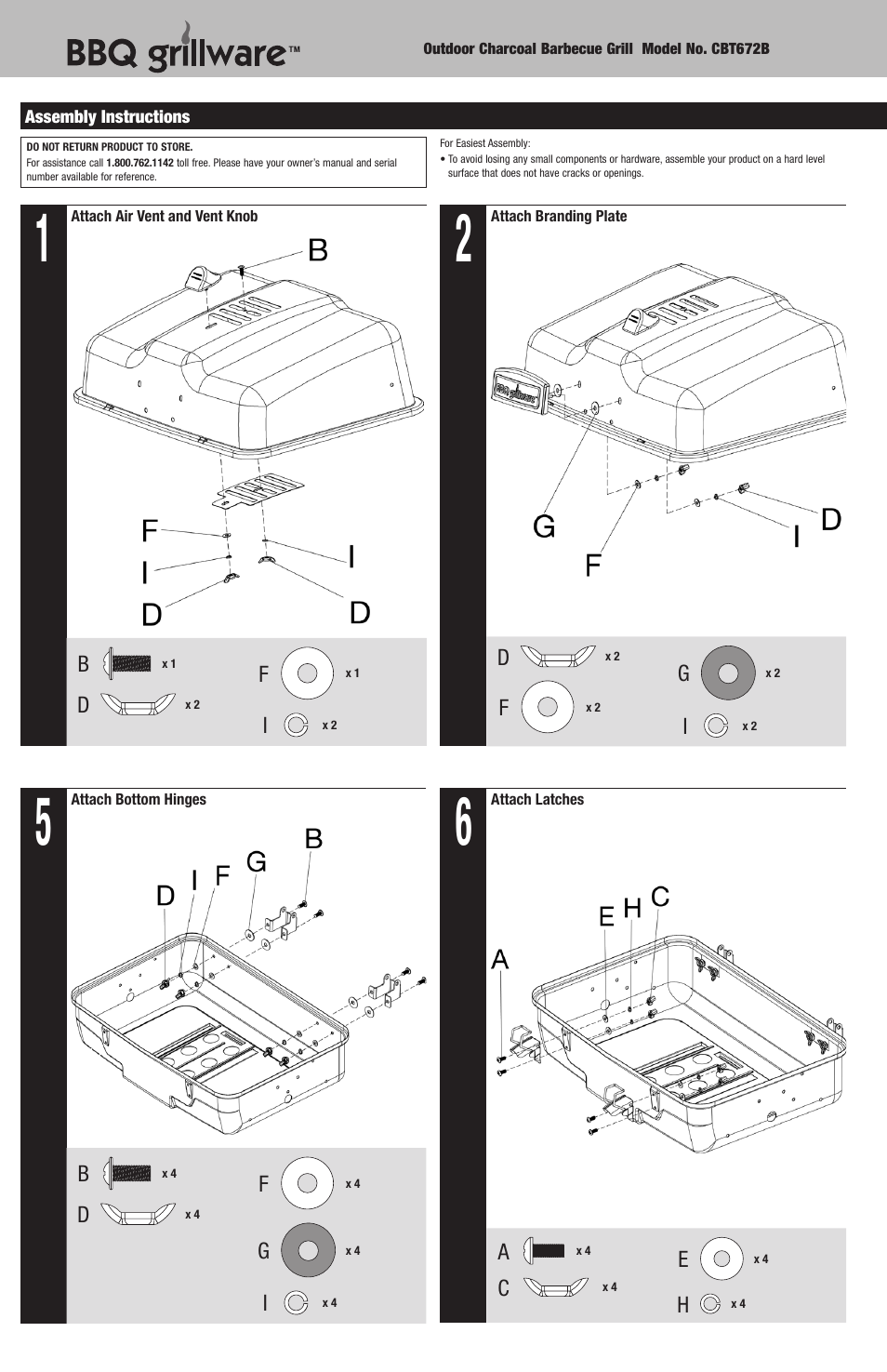 Blue Rhino CBT672B User Manual | Page 4 / 16