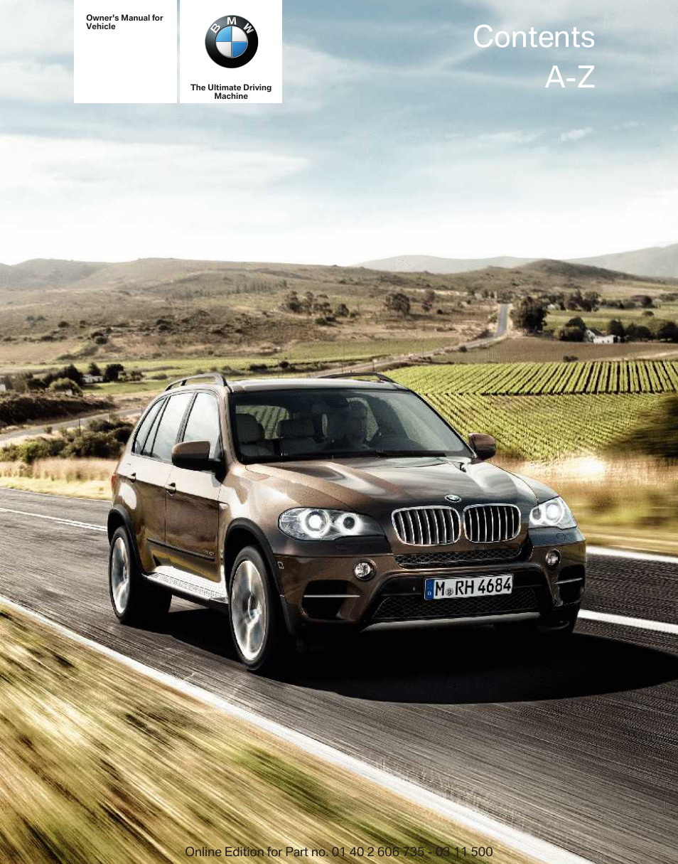 BMW 2012 X6M User Manual | 317 pages