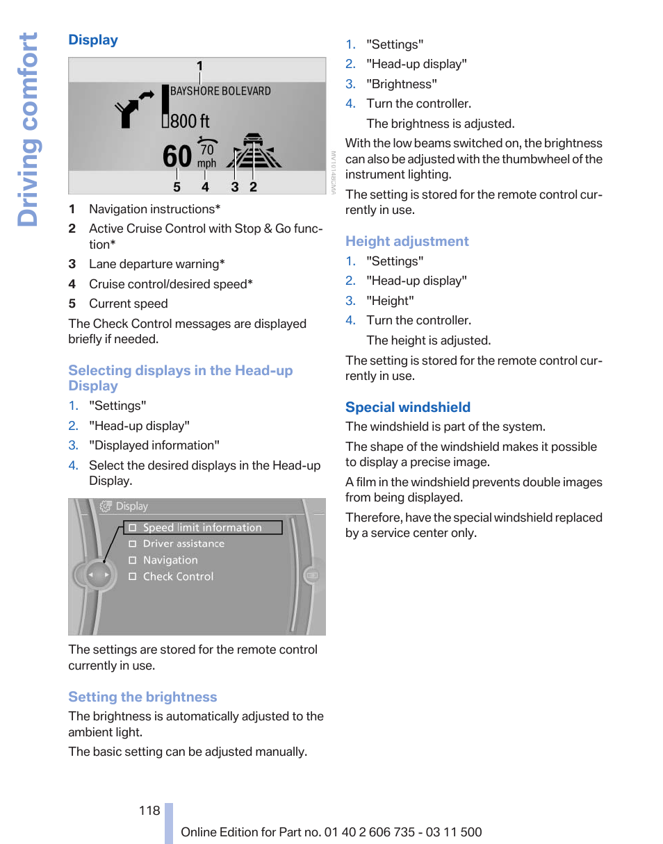 Driving comfort | BMW 2012 X6M User Manual | Page 118 / 317