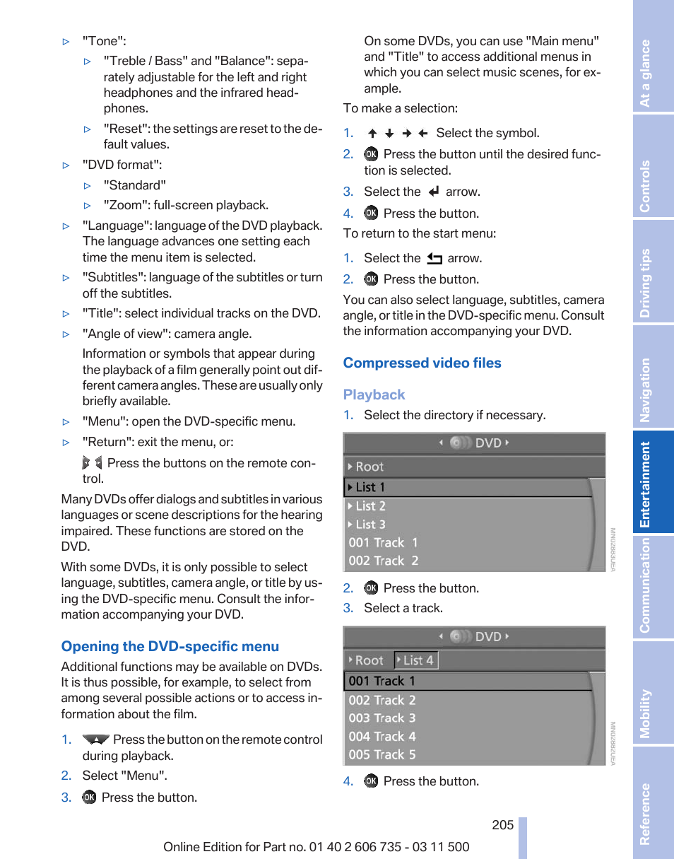 BMW 2012 X6M User Manual | Page 205 / 317