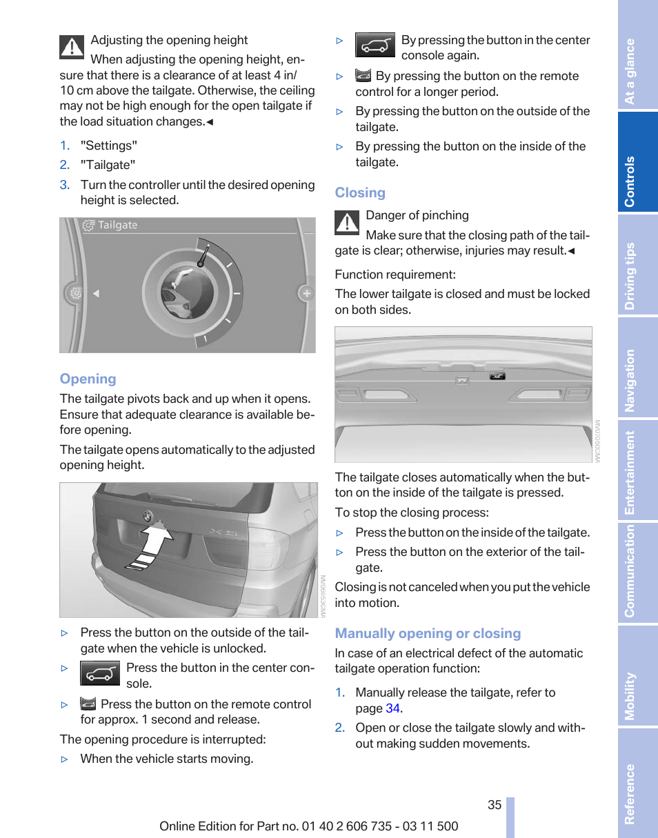 BMW 2012 X6M User Manual | Page 35 / 317