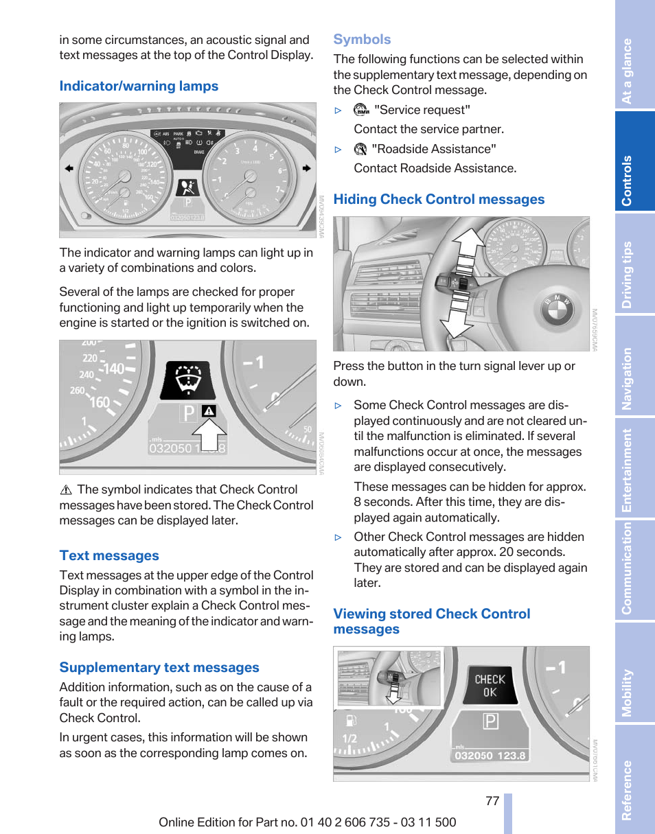 BMW 2012 X6M User Manual | Page 77 / 317