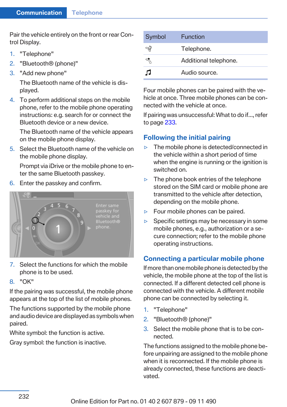 BMW 2012 5 Series User Manual | Page 232 / 335