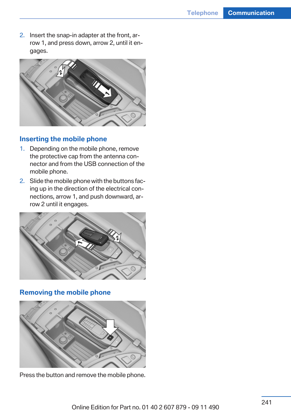 BMW 2012 5 Series User Manual | Page 241 / 335