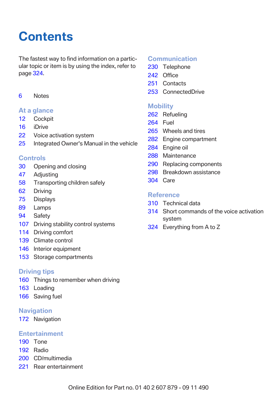 BMW 2012 5 Series User Manual | Page 5 / 335
