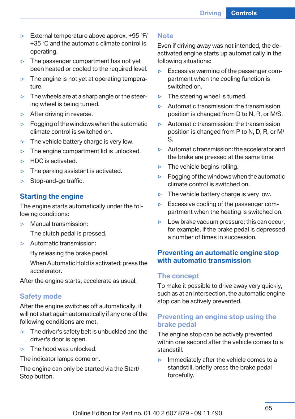 BMW 2012 5 Series User Manual | Page 65 / 335