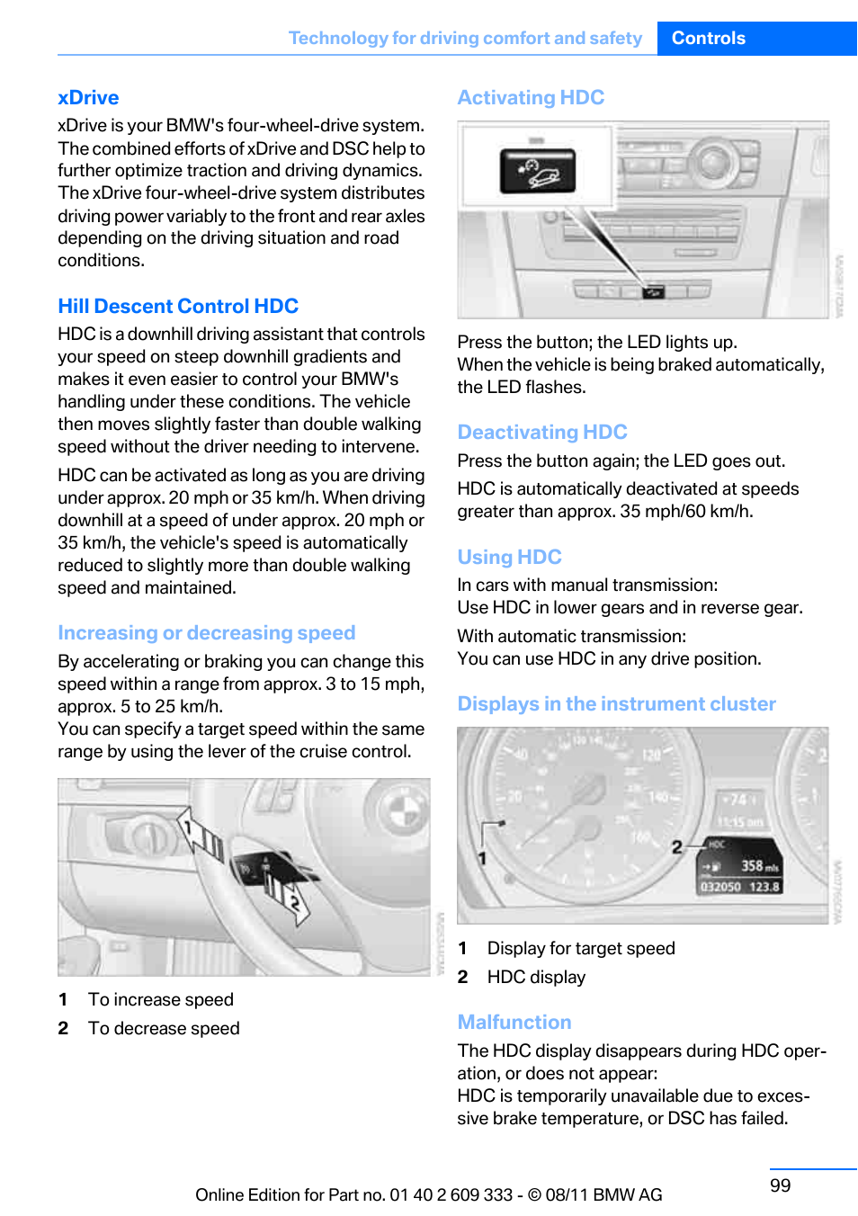 BMW 2012 3 Series M3 Сoupe User Manual | Page 100 / 314