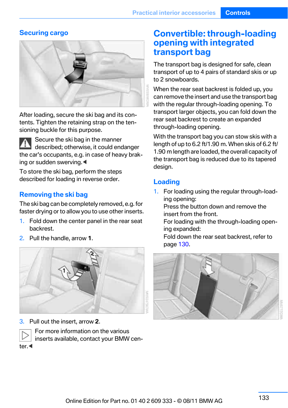 BMW 2012 3 Series M3 Сoupe User Manual | Page 134 / 314