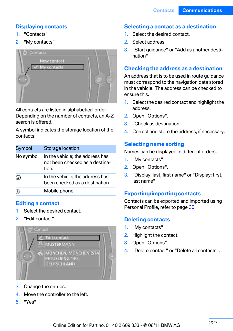 BMW 2012 3 Series M3 Сoupe User Manual | Page 228 / 314