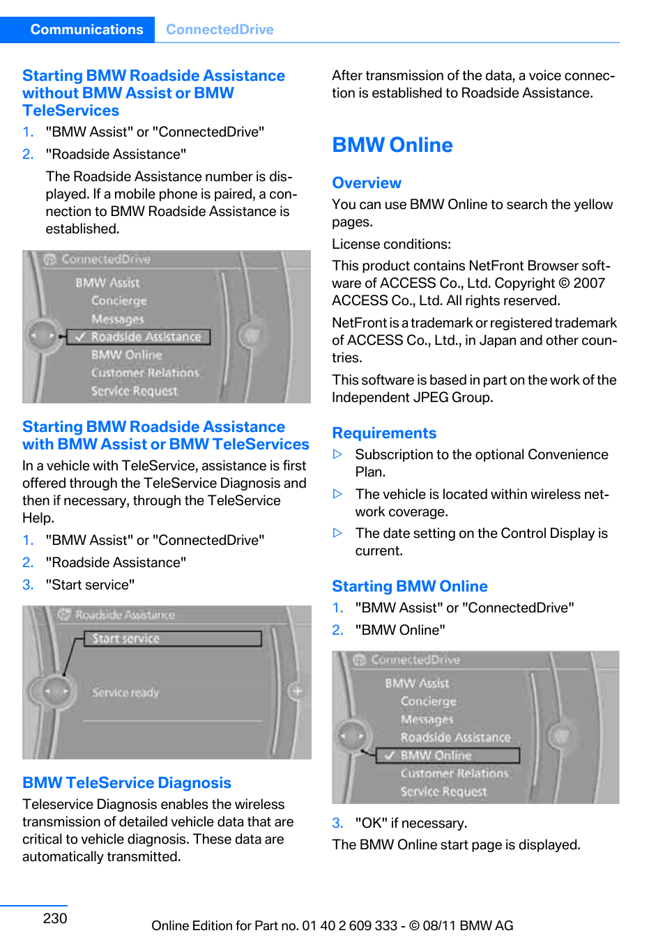 Bmw online | BMW 2012 3 Series M3 Сoupe User Manual | Page 231 / 314