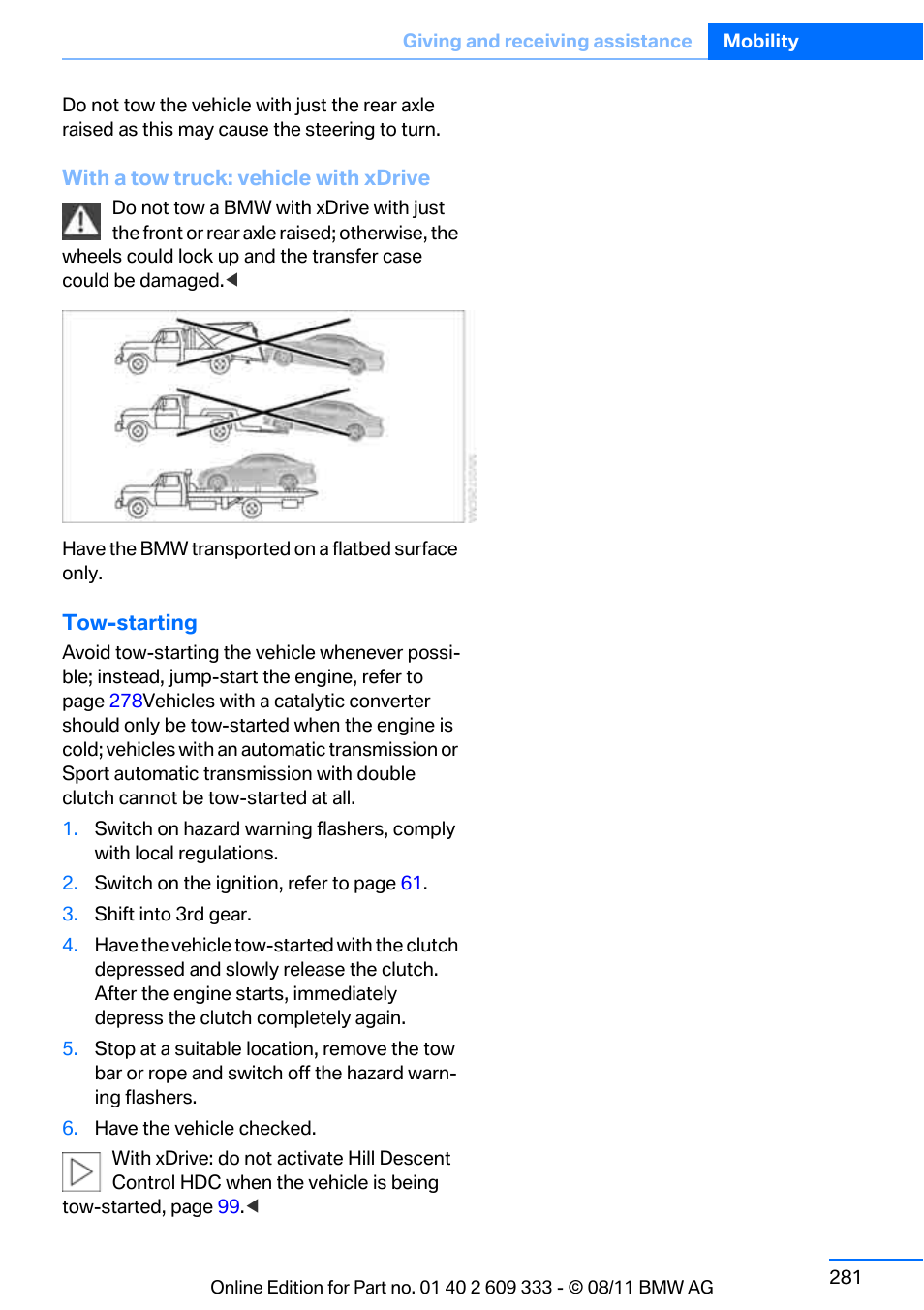 BMW 2012 3 Series M3 Сoupe User Manual | Page 282 / 314