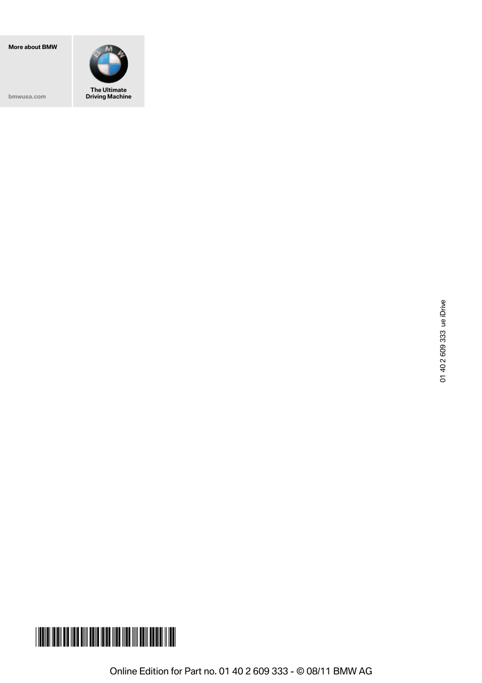 BMW 2012 3 Series M3 Сoupe User Manual | Page 314 / 314