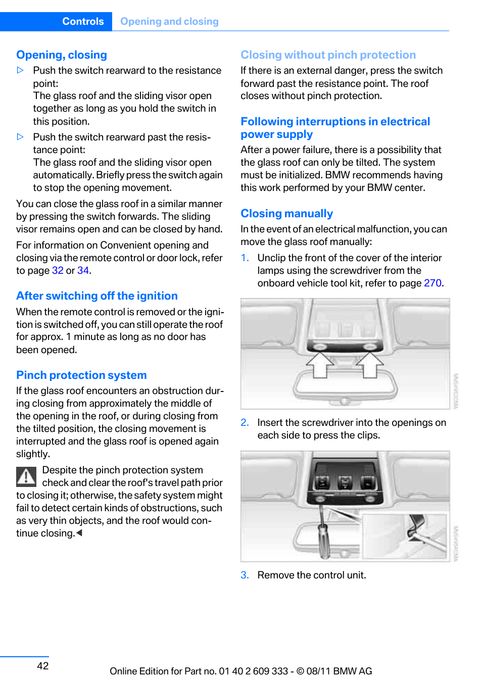 BMW 2012 3 Series M3 Сoupe User Manual | Page 43 / 314