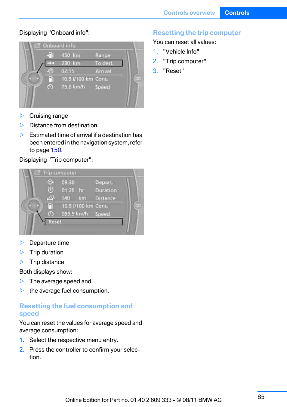 BMW 2012 3 Series M3 Сoupe User Manual | Page 86 / 314