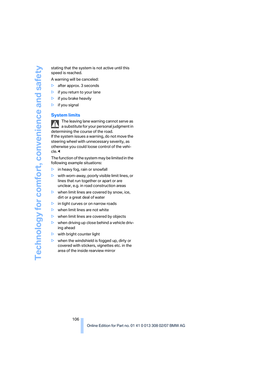 BMW 2007 550I Sedan User Manual | Page 108 / 286