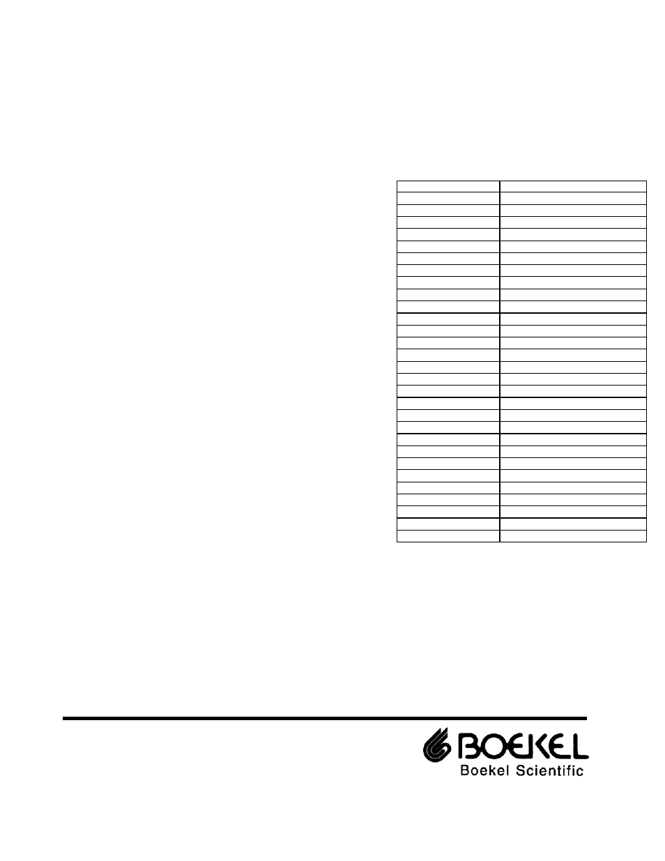 Specifications and performance | Boekel Scientific Analog Dry Bath Incubators User Manual | Page 2 / 2