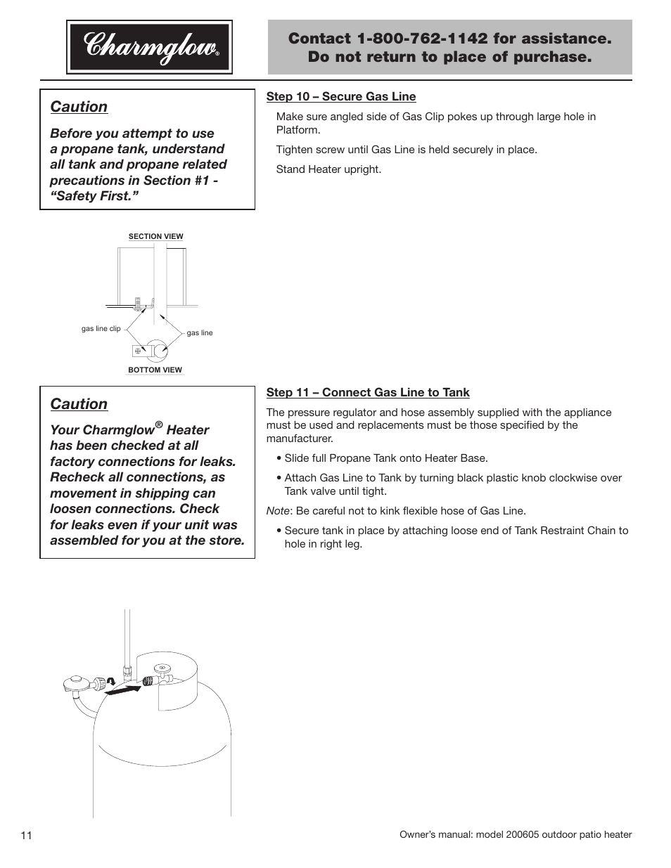 Caution | Blue Rhino Charmglow 200605 User Manual | Page 12 / 44