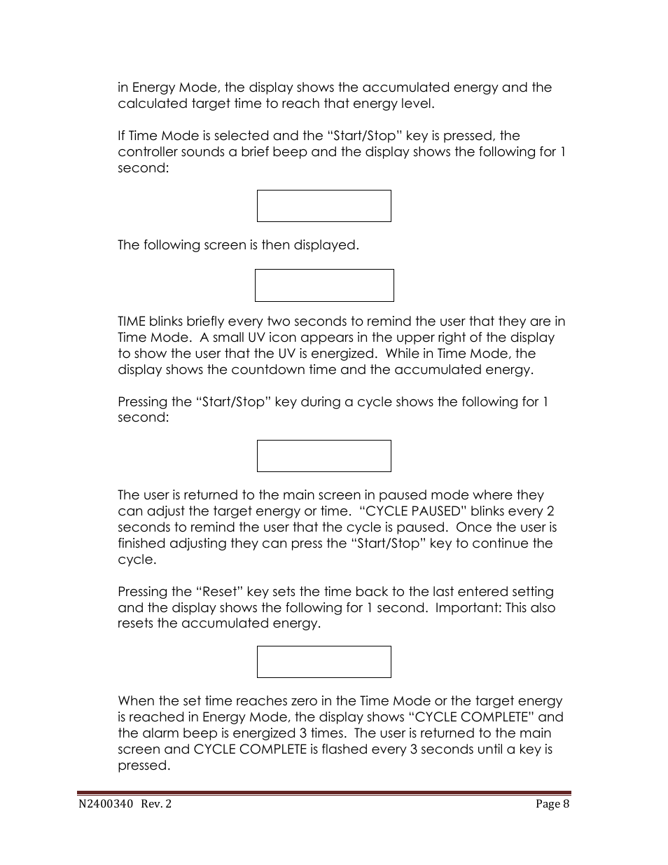 Boekel Scientific 234100-2 UV Crosslinker AH User Manual | Page 8 / 13