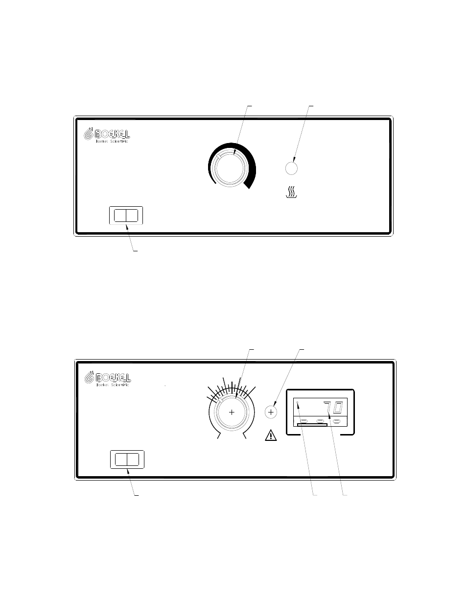 Figure 2, Figure 1 incubator front panel (analog), Figure 2 incubator front panel (digital) | Boekel Scientific Analog Incubators User Manual | Page 3 / 12