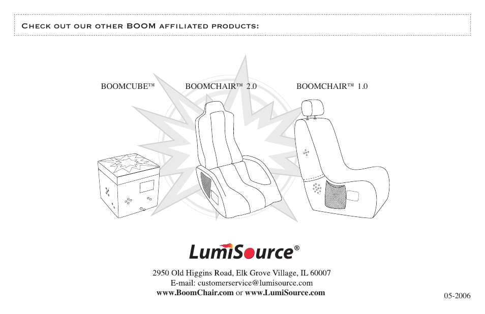 Lum source | BoomChair B42 User Manual | Page 12 / 12