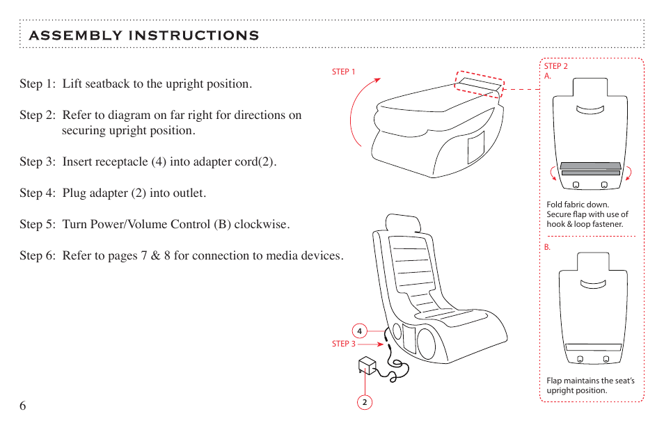 BoomChair B42 User Manual | Page 6 / 12