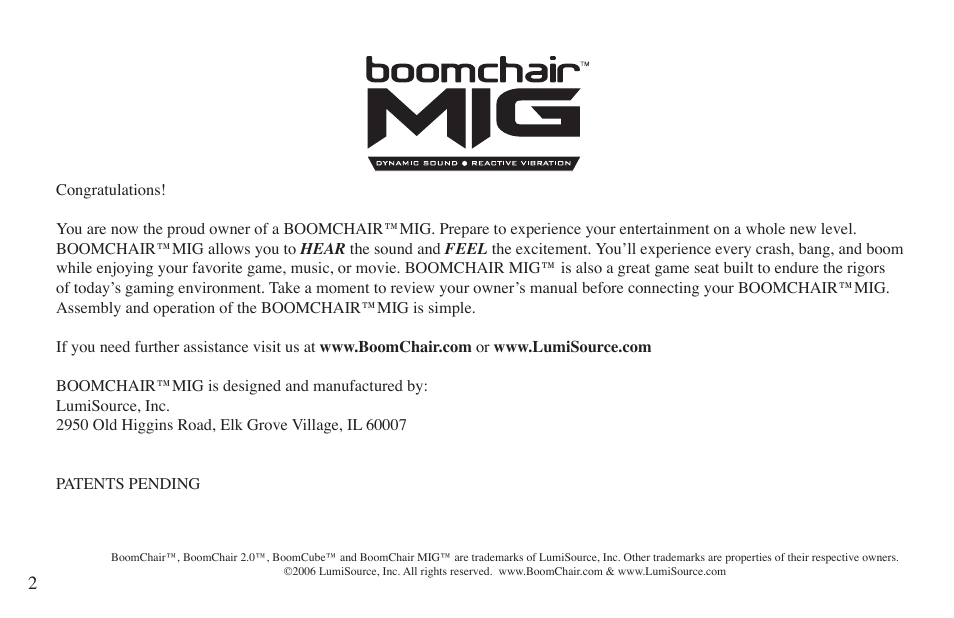 BoomChair Mig User Manual | Page 2 / 12