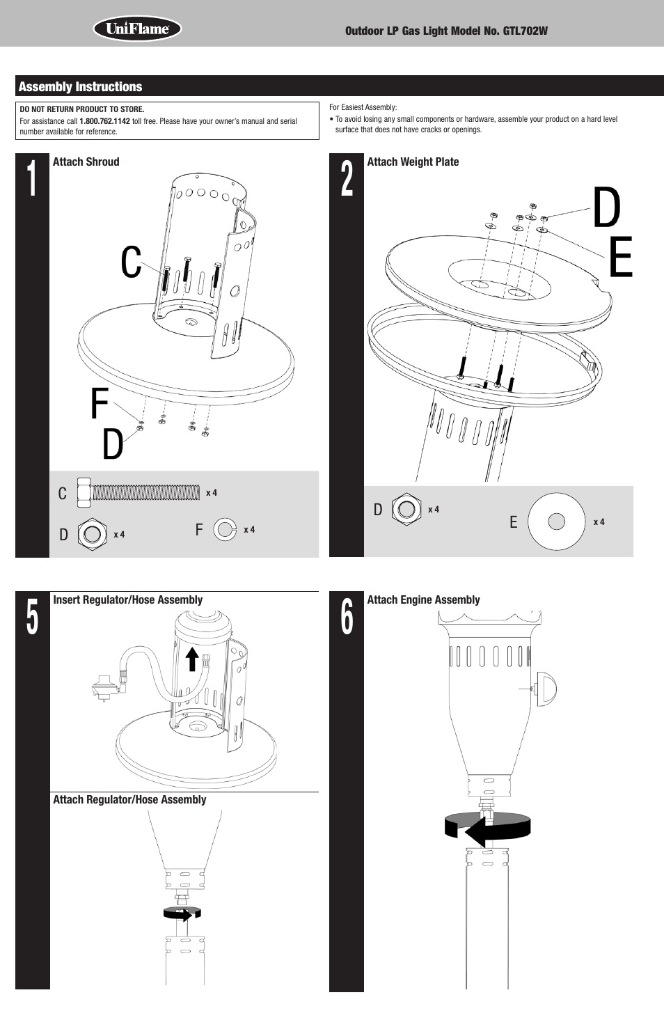 Blue Rhino GTL702W User Manual | Page 4 / 16