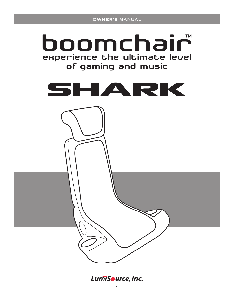 BoomChair Shark User Manual | 8 pages