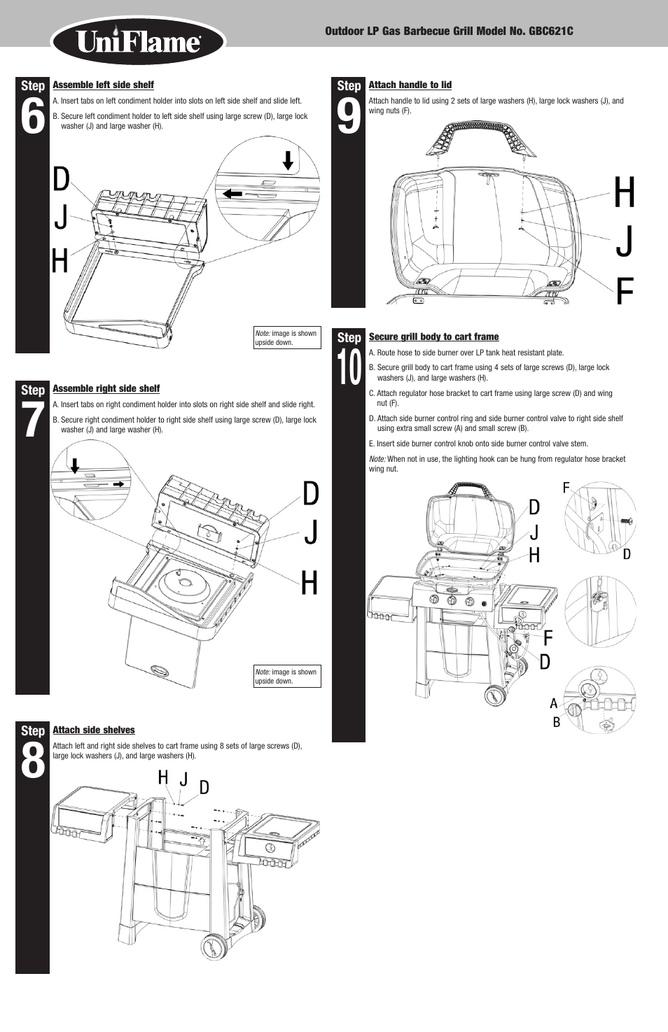 Blue Rhino UniFlame GBC621C User Manual | Page 4 / 18