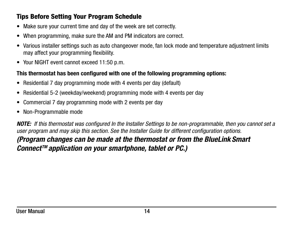 Smart connect, Application on your smartphone, tablet or pc.) | Braeburn 7320 User Manual User Manual | Page 14 / 40