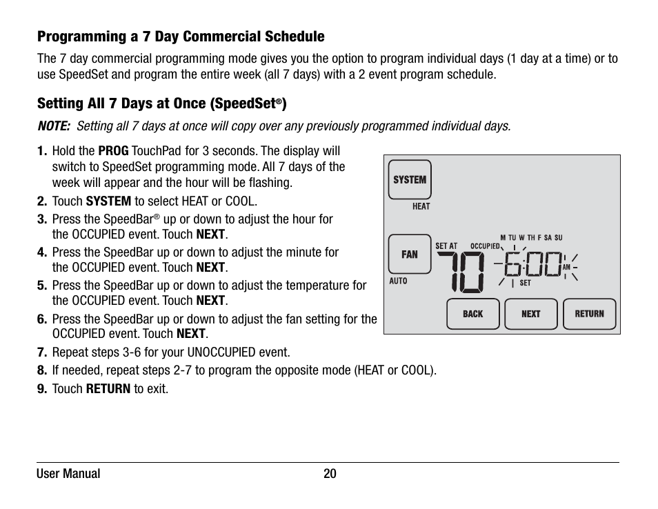 Braeburn 7320 User Manual User Manual | Page 20 / 40