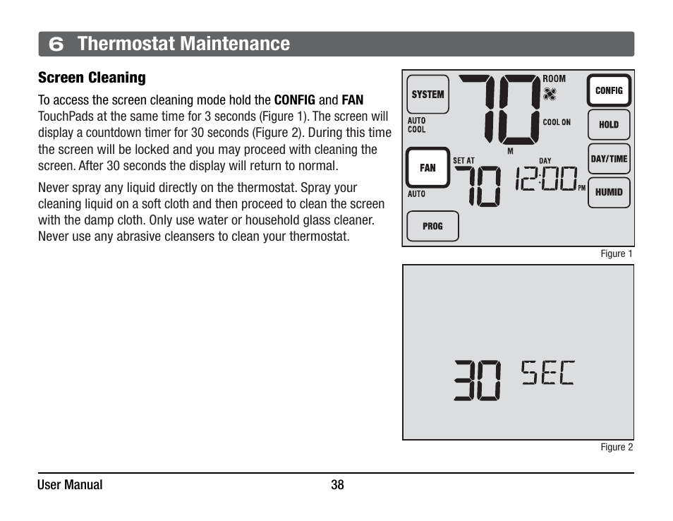 6 thermostat maintenance | Braeburn 7320 User Manual User Manual | Page 38 / 40
