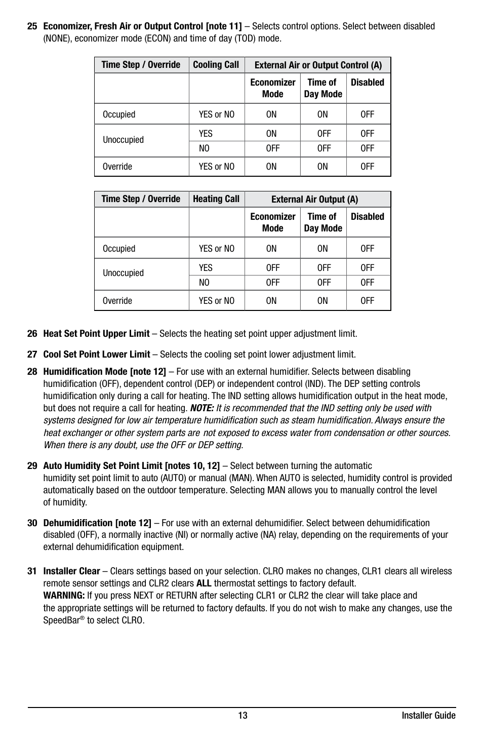 Braeburn 7320 Installer Guide User Manual | Page 13 / 16