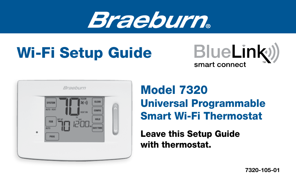 Braeburn 7320 Startup Guide User Manual | 10 pages