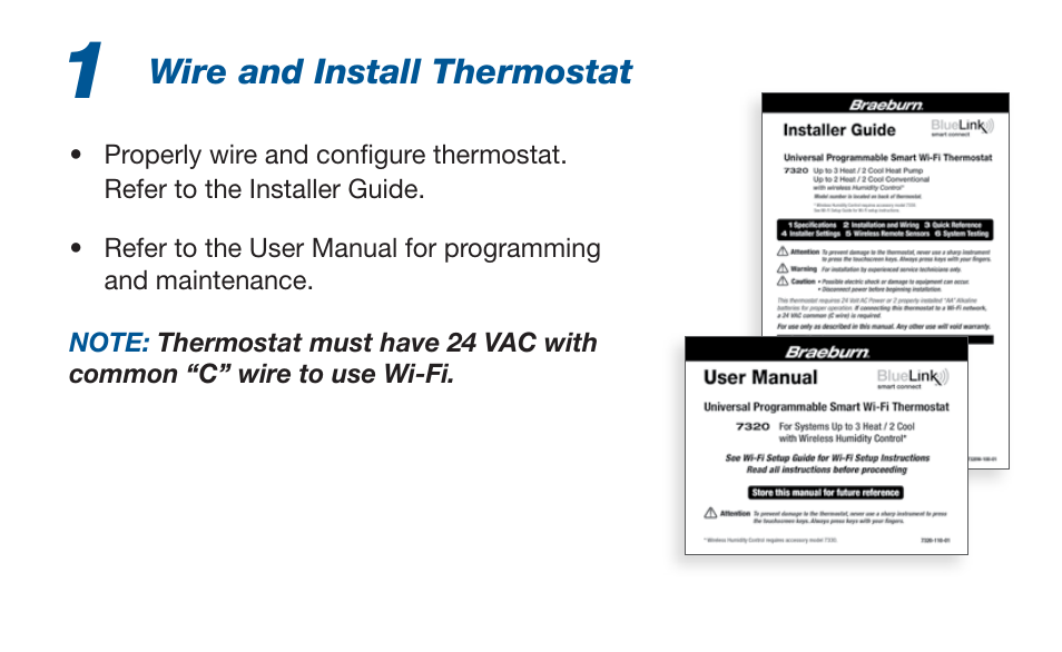 Braeburn 7320 Startup Guide User Manual | Page 2 / 10