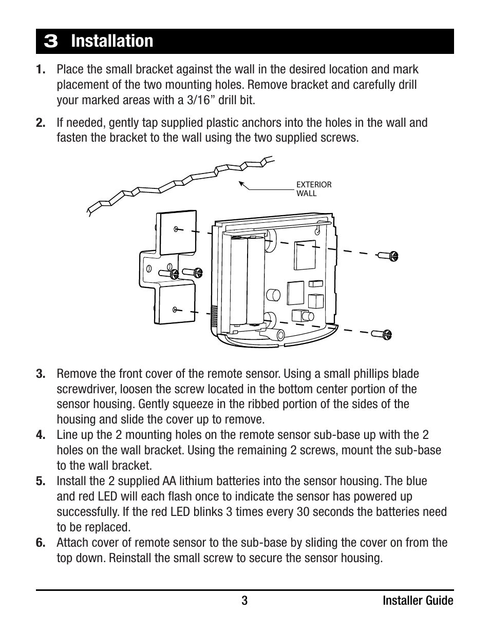 Installation | Braeburn 7490 User Manual | Page 3 / 6