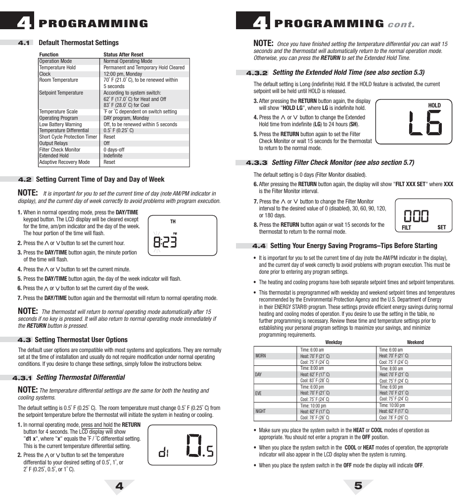 2010_4_5.pdf, Programming | Braeburn 2010 User Manual | Page 3 / 7