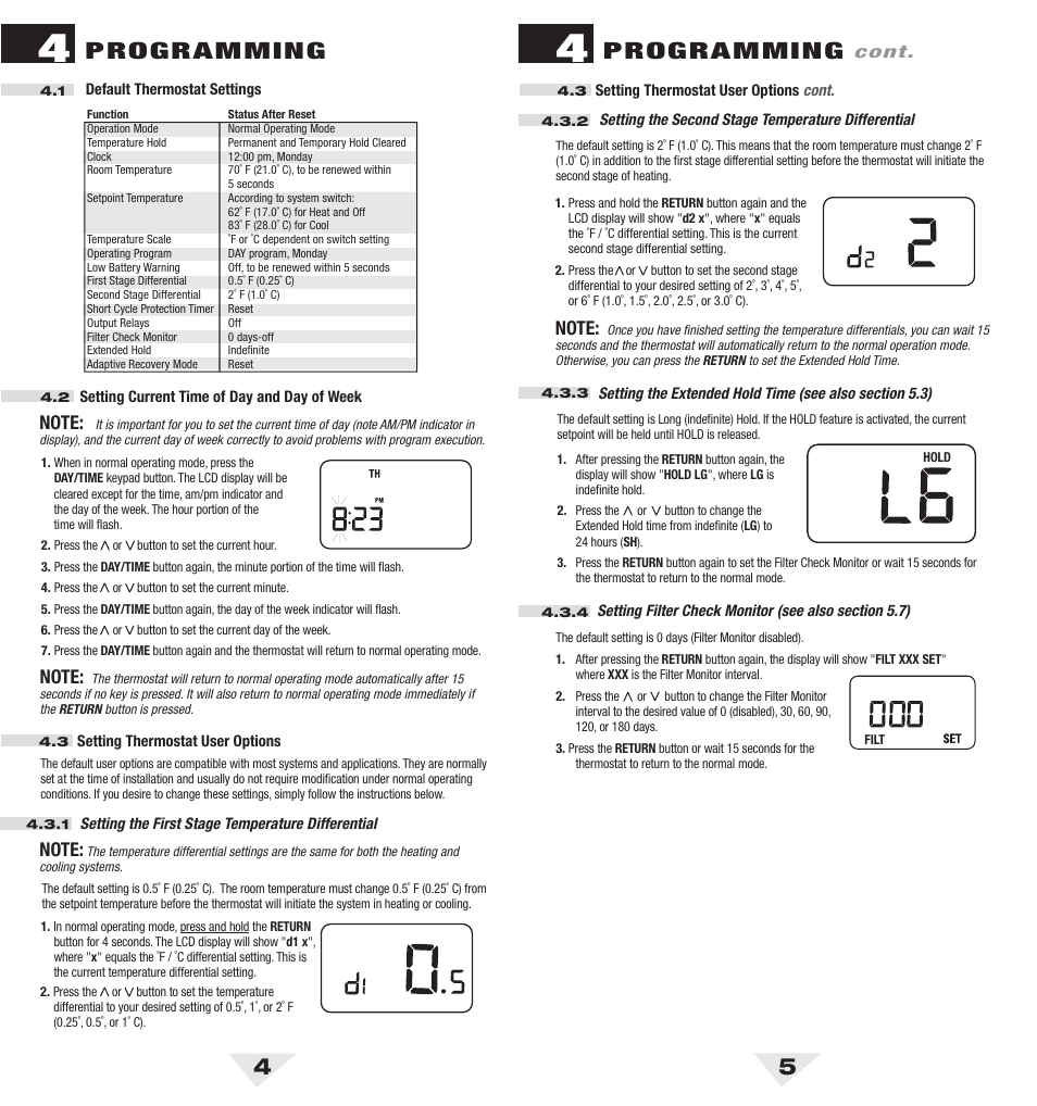 2100_4_5.pdf, Programming | Braeburn 2100 User Manual | Page 3 / 7