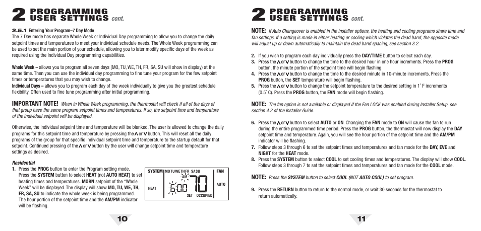 53u_10_11.pdf, Programming user settings | Braeburn 5300 2H-2C User Manual User Manual | Page 6 / 14