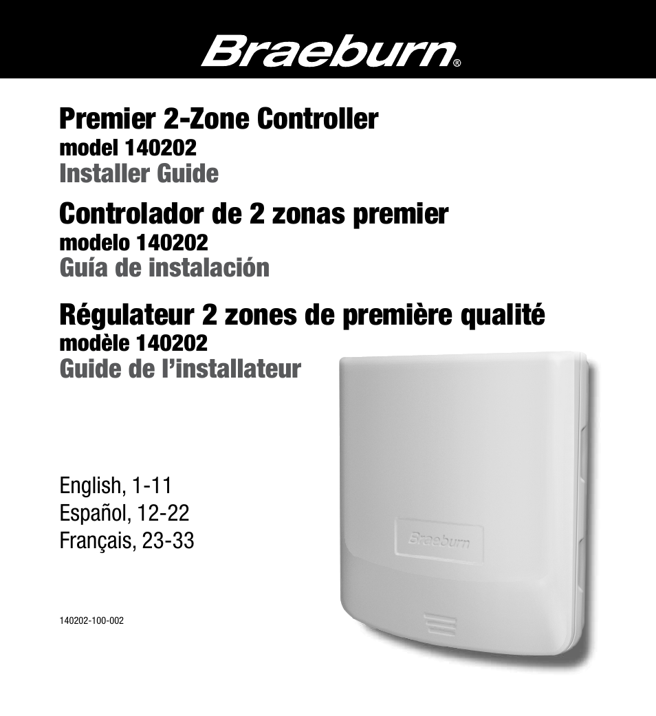 Braeburn 140202 User Manual | 12 pages