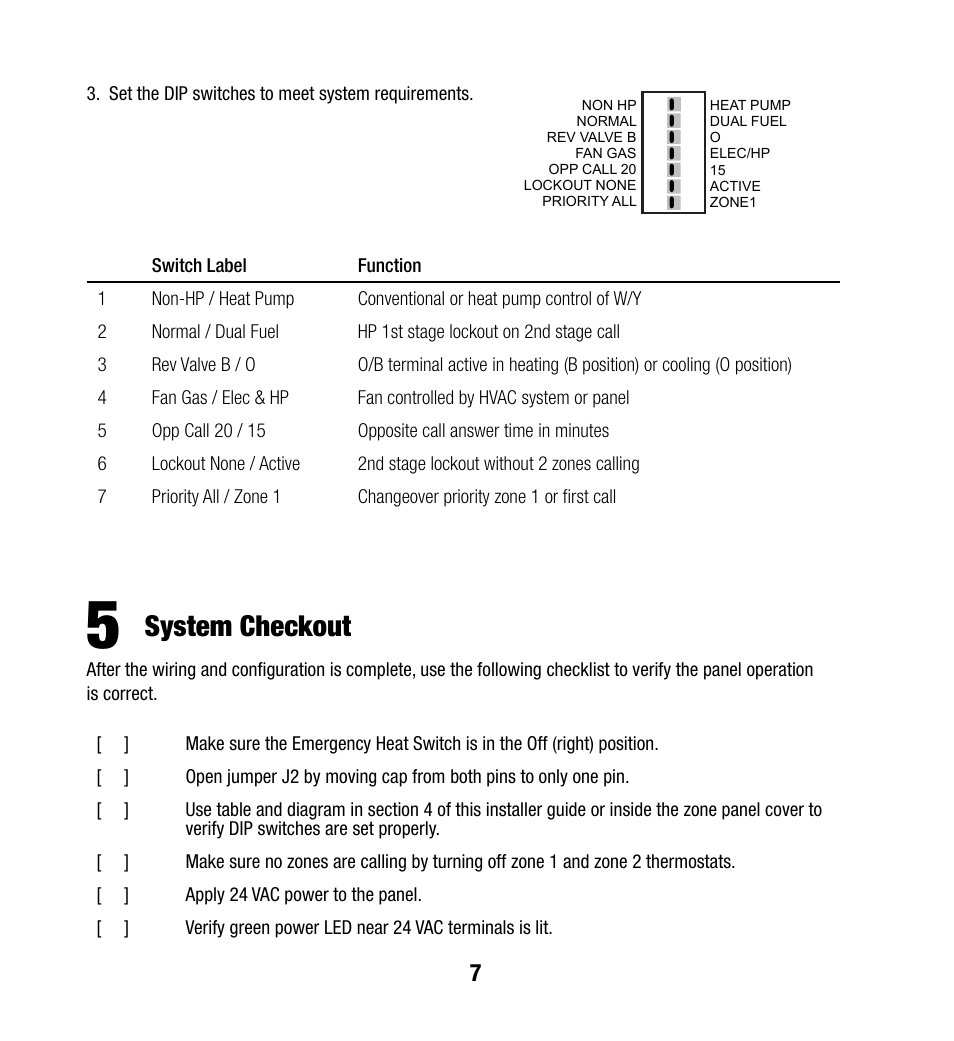 System checkout | Braeburn 140202 User Manual | Page 8 / 12
