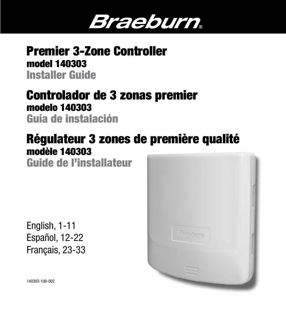 Braeburn 140303 User Manual | 12 pages