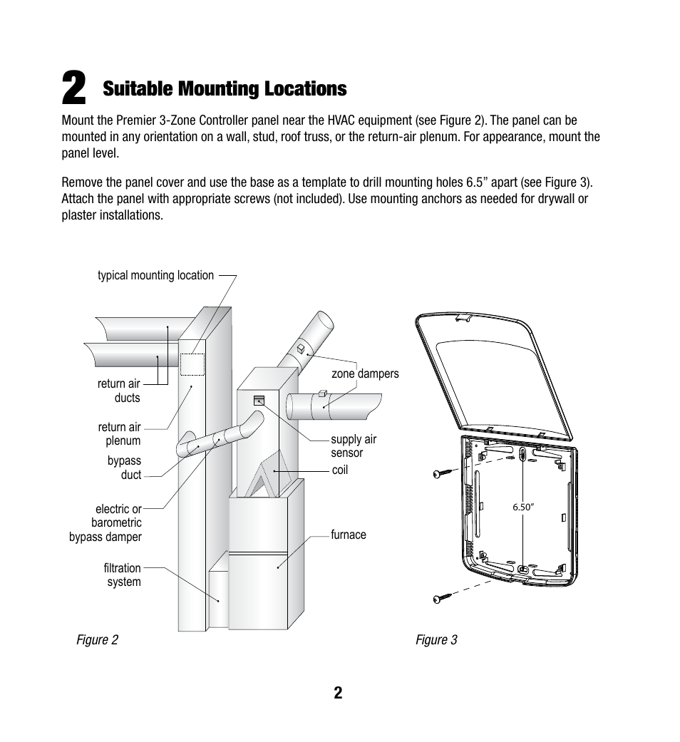 Suitable mounting locations | Braeburn 140303 User Manual | Page 3 / 12